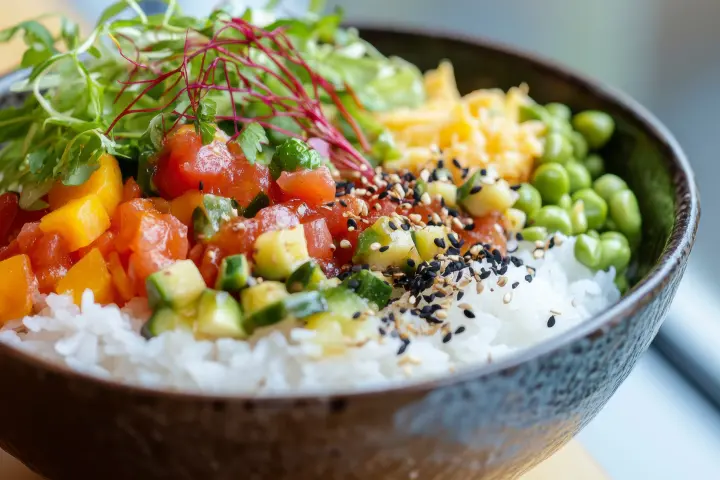 Asian rice bowl